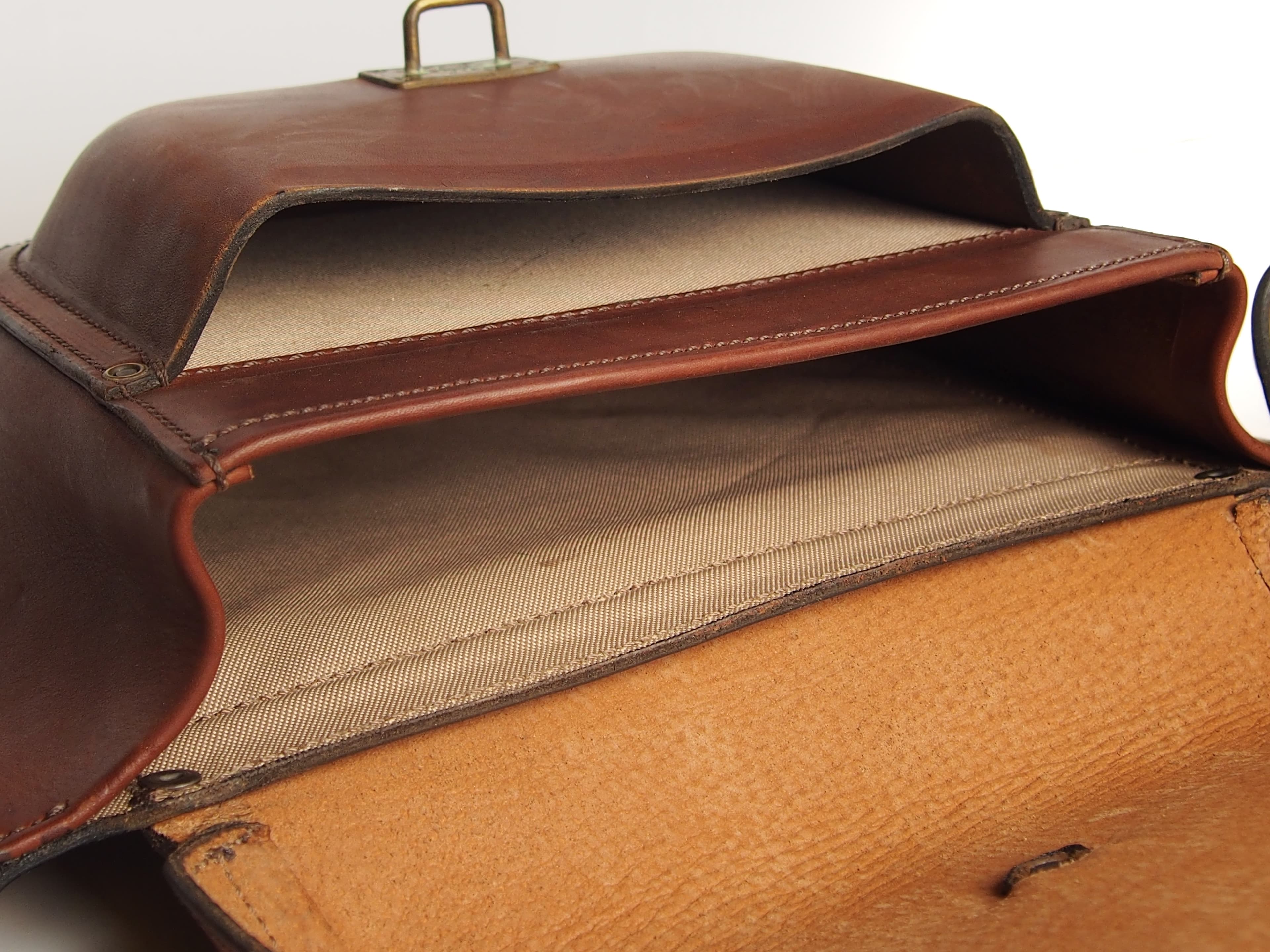 Кожаная сумка — вид сзади